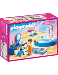 PLAYMOBIL 70211 - Dollhouse La Maison Traditionnelle - Salle de bain avec baignoire - Nouveauté 2020