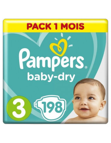 PAMPERS Baby Dry Taille 3 5 a 9kg...