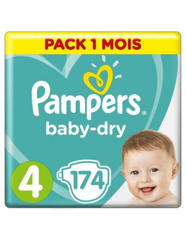 PAMPERS BabyDry Taille 4, 914 kg 174...