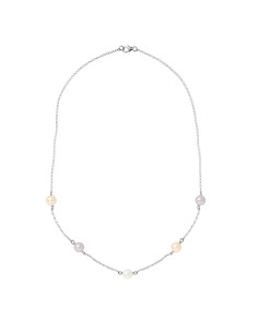 PERLINEA- Collier Perles de Culture Ronde 6-7 mm Multicolor- Bijou Femme