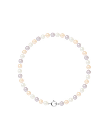 PERLINEA- Bracelet Perles de Culture Ronde 4-5 mm Multicolor- Bijou Femme