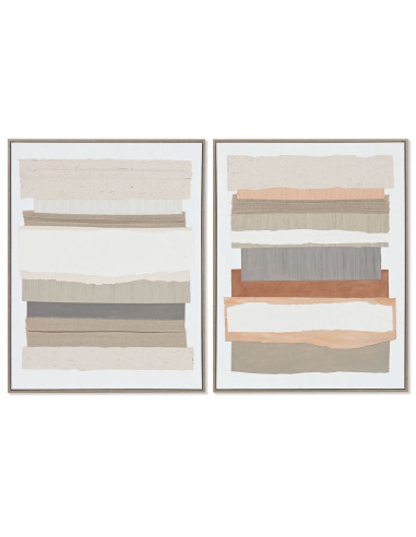 Cadre Home ESPRIT Abstrait Urbaine 62,3 x 4,5 x 82,3 cm (2 Unités)